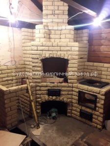 камин кирпичный, камины в москве, строительство каминов